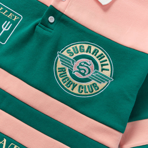 "Roadrunners" Box-Fit Rugby Polo (green/orange)