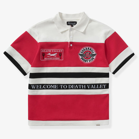 "Roadrunners" Box-Fit Rugby Polo (red/white)