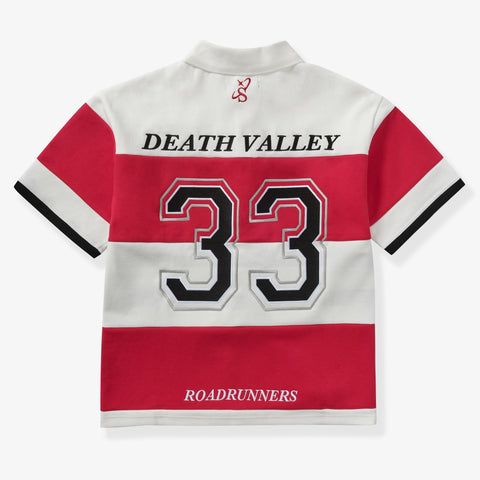 "Roadrunners" Box-Fit Rugby Polo (red/white)