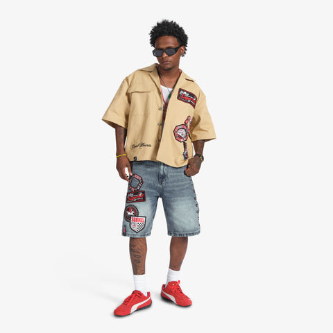 "Cruel" Denim Shorts (dark blue wash)