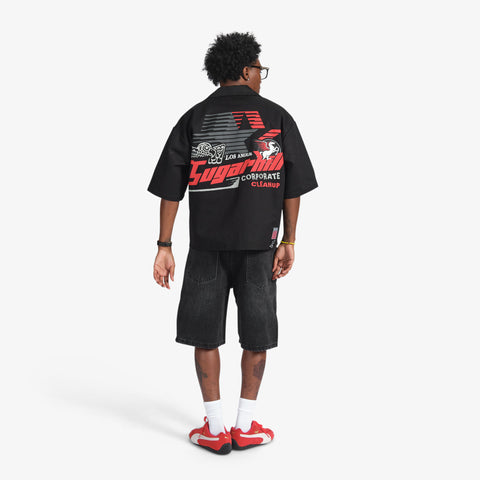 "Cruel" Denim Shorts (black wash)