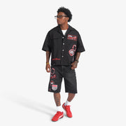 "Cruel" Denim Shorts (black wash)