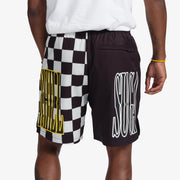 "Lewis" Polyester Shorts (black/white)