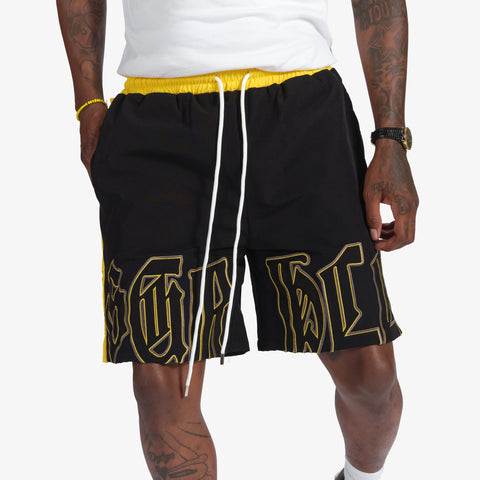 "Magnolia" Snap Shorts (gold/black)
