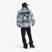 "Angels" Flannel Jacket (baby blue)