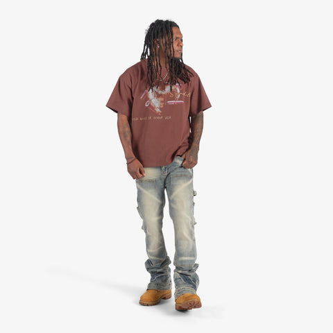 "Temple" Stacked Jeans (wheat contrast)