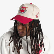 "Motor Club" Twill Hat (red/cream)