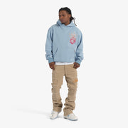 "Fallen" Cropped Hoodie (baby blue)