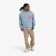 "Fallen" Cropped Hoodie (baby blue)