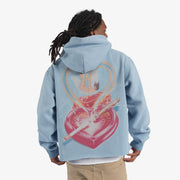 "Fallen" Cropped Hoodie (baby blue)