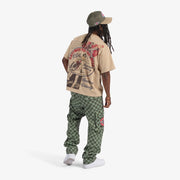 "Bishop" Denim Cargos (green checker)