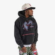 "Brutal" Cropped Hoodie (red/black vintage)