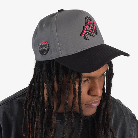 "Aspect" Twill Hat (grey/black)