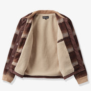 "Australia" Jacket (brown suede/plaid)