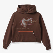 "Brutal" Cropped Hoodie (brown vintage)