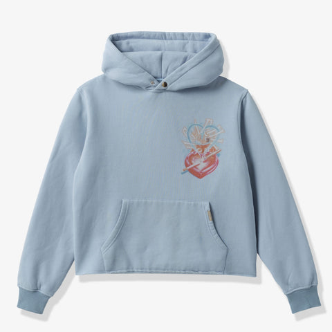 "Fallen" Cropped Hoodie (baby blue)