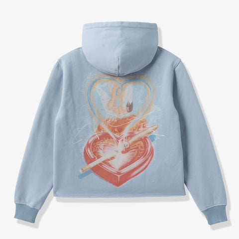 "Fallen" Cropped Hoodie (baby blue)