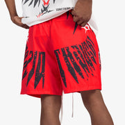 "Sinister" Poly Shorts (red)