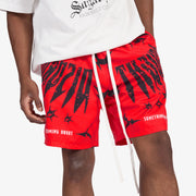 "Sinister" Poly Shorts (red)