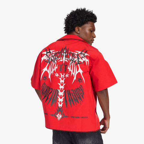 "Sinister" Nylon Lounge Shirt (red)