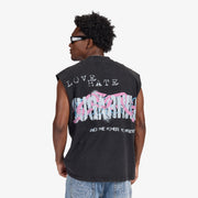 "Pretender" Cutoff Tee (black vintage)