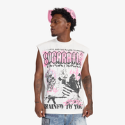 "Pretender" Cutoff Tee (white)