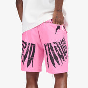 "Sinister" Poly Shorts (hot pink)
