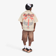 "Sinister" Nylon Lounge Shirt (cream)