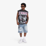 "Pretender" Cutoff Tee (black vintage)