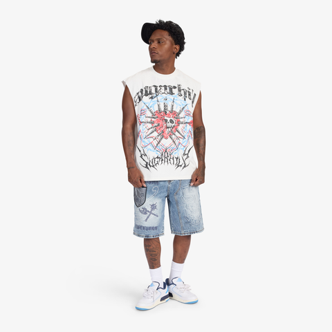 "Angelic" Cutoff Tee (white)
