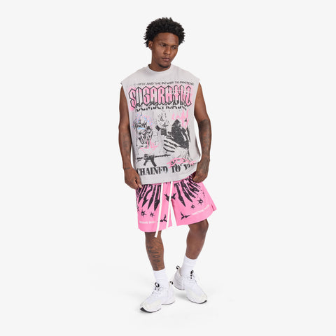 "Pretender" Cutoff Tee (lava grey)