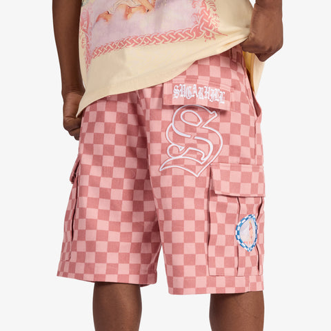 "Rook" Shorts (red checker)