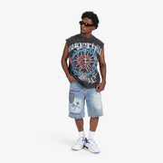 "Angelic" Cutoff Tee (black vintage)