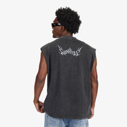 "Angelic" Cutoff Tee (black vintage)