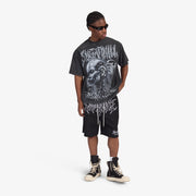 "Zambia" Woven Terry Shorts (black)