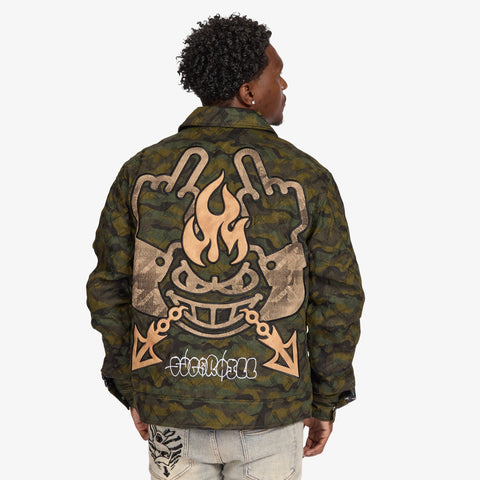 "Franz" Trucker Jacket (scrunch camo)