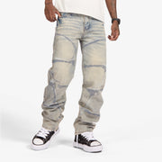 "Cell" Relaxed Fit Jeans (light wash)
