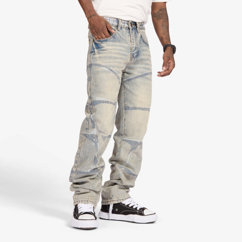 "Cell" Relaxed Fit Jeans (light wash)