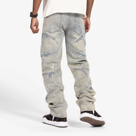 "Cell" Relaxed Fit Jeans (light wash)