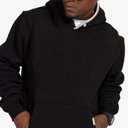 "Staring" Embossed Hoodie (black)