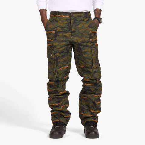 "Ogden" Cargos (scrunch/camo orange)