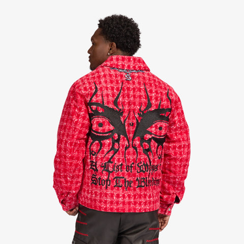 "Clot" Jacket (red jacquard)