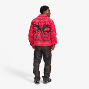 "Ogden" Leather Cargos (black/red)