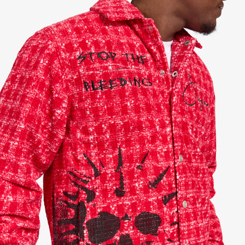 "Clot" Jacket (red jacquard)