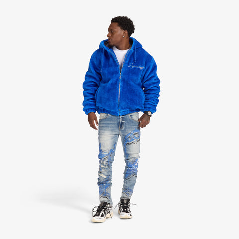 "Mace" Skinny Jeans (blue print)