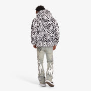 "Liver" Stacked Jeans (stone/white leather)