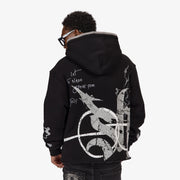 "Blade" Raw Hem Hoodie (black)