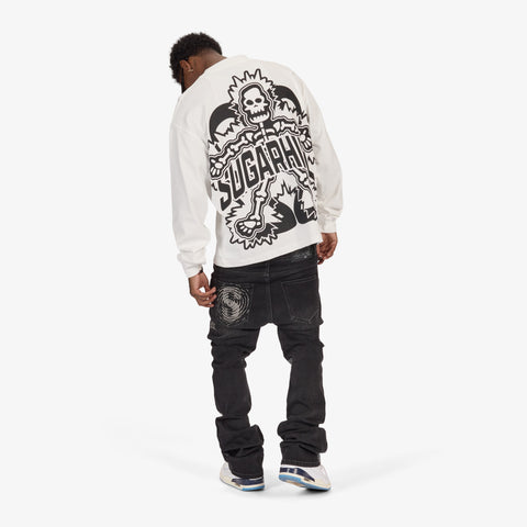 "Floating" L/S T-Shirt (white)