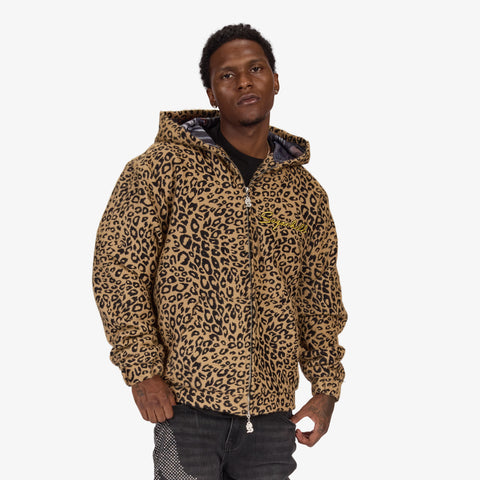 "Love Lost" Fur-Zip Hoodie (brown cheetah)