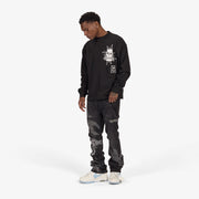 "Floating" L/S T-Shirt (black)